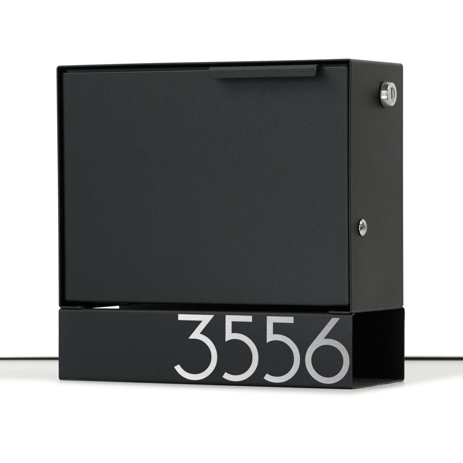 Black Modern ELY B mailbox design Modern Mailbox Etsy