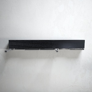 Oliver Black Modern wall mounted black ash coat rack image 3