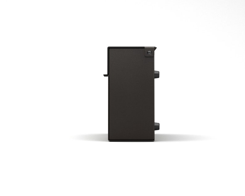 LOUIS BE modern and contemporary mailbox , black, laser engravable, Vsons Design original Wall Mounted mailbox image 4