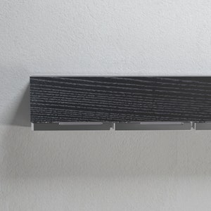 Oliver Black Modern wall mounted black ash coat rack image 1