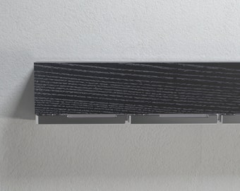 Oliver Black - Modern wall mounted black ash coat rack