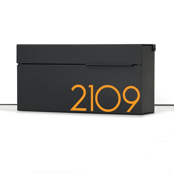 Modern Mailbox Louis B Wall Mounted Black Powder - Modern Black Wall Mounted Mailbox Modern Mailbox Louis B Wall Mounted Black Powder - Modern Black Wall Mounted Mailbox