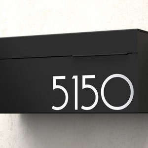 LOUIS BE modern and contemporary mailbox , black, laser engravable, Vsons Design original Wall Mounted mailbox image 3