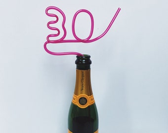 30th Birthday Straws - Reusable Party Decor
