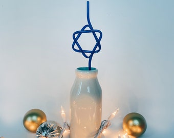 Hanukkah Jewish Star Straws, Star of David Straws, Chanukah Straws