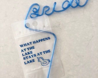 CUSTOM BACHELORETTE Party Pouches | Booze Bags | Drink Pouches | Drink Bags | Reusable | Alcohol | Vacation | Girls Weekend | Lake