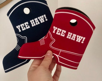 Cowgirl Boot Can Cooler Last Rodeo Bachelorette Party Etsy 日本