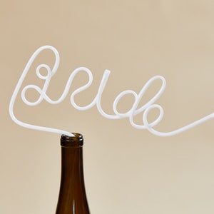 XL Bride Straw, Bachelorette Party Straws, White, Hen Party Straw, Bride To Be Drink Straw, Party Decoration, Gift for bride