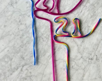 21st Birthday Party XL 21 Straw | Bday Decorations, Finally 21, Birthday Girl Gift, Fun Party Straw, 21st Birthday Gift