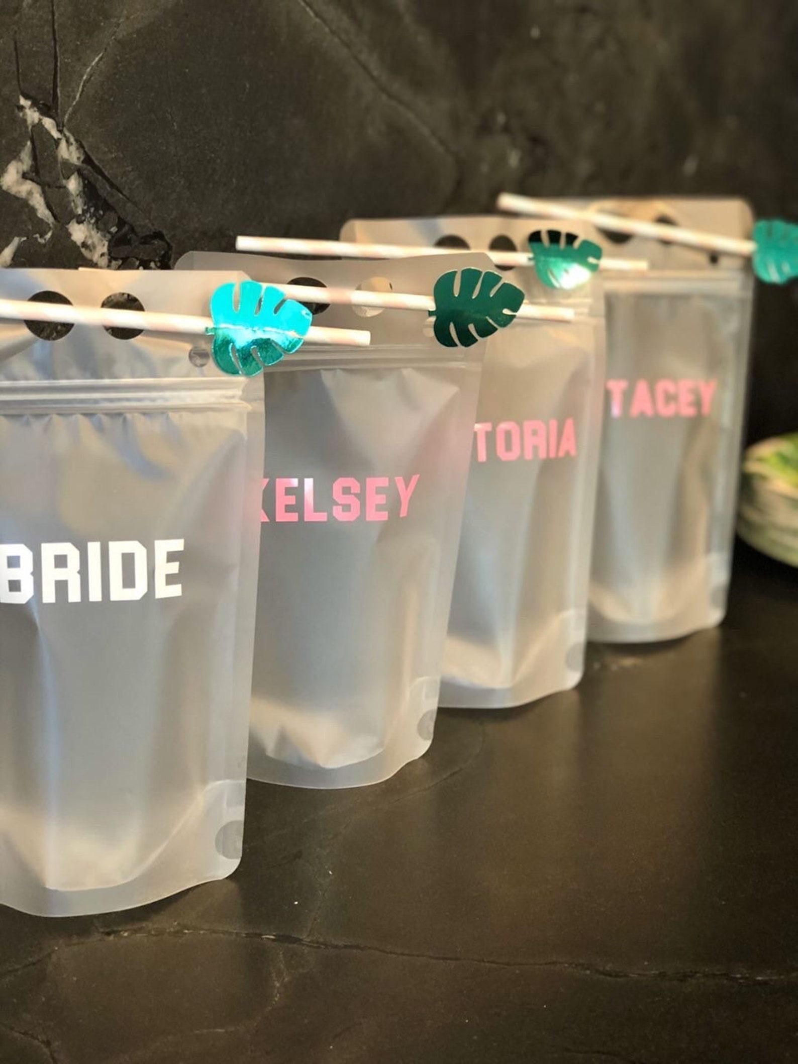 CUSTOM NAME Drink Pouch Booze Bags Drink Pouches Drink Etsy