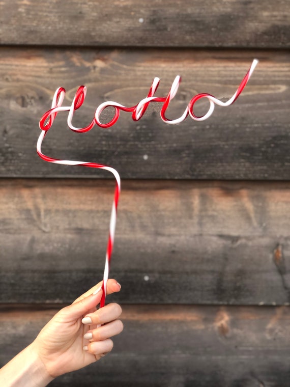 HOHO Christmas Straws, Christmas party, Party Decorations, Candy Cane,  Custom Straw, Party Favor, Ugly Sweater Party, Festivus, Party Cups