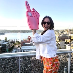 Pink Ring Foam Finger, Bachelorette Party Decorations, Bride Gift, Bachelorette Party Favors, Funny Bachelorette, Gag Gift, Bachelorette