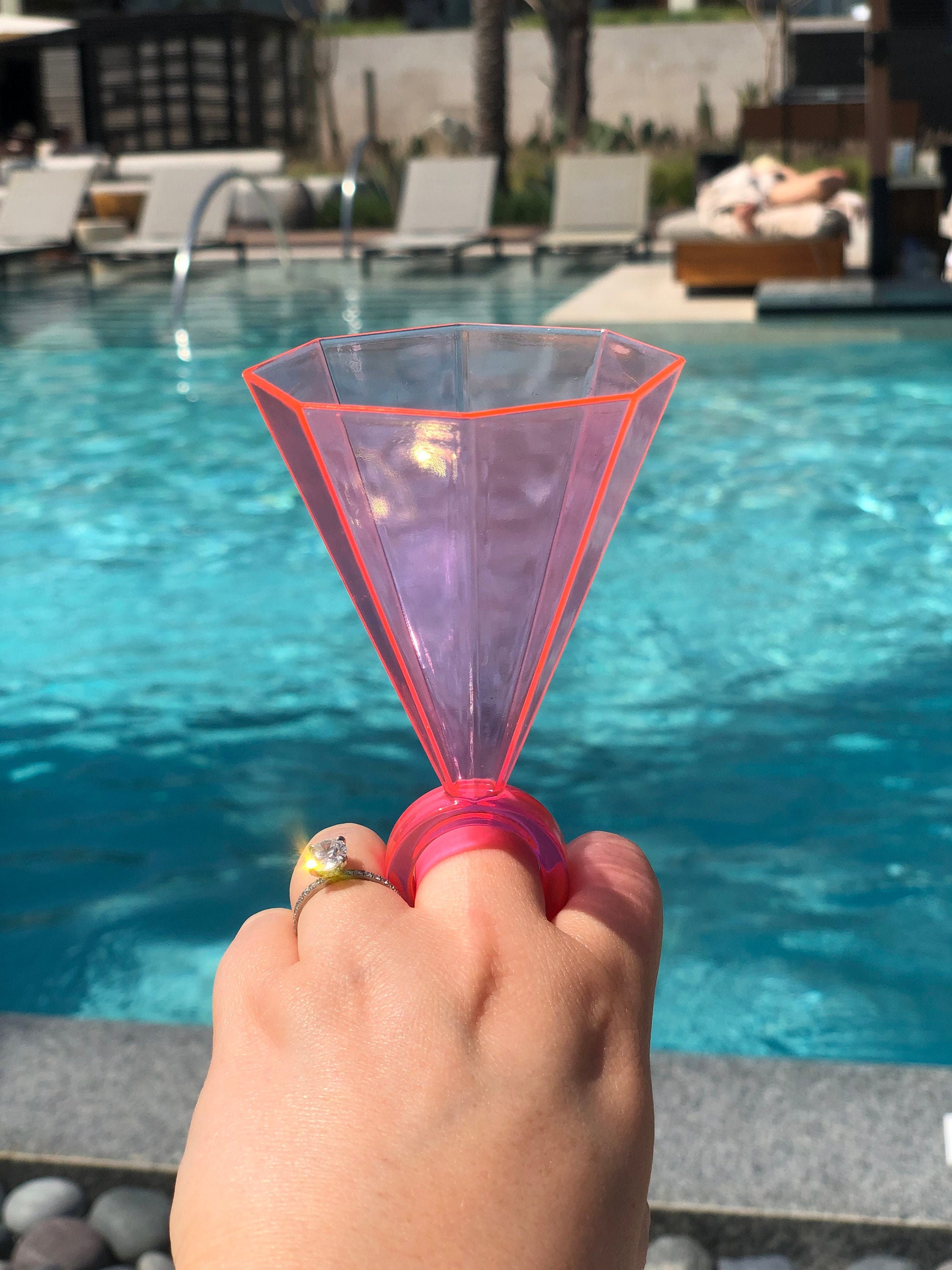 Pink Ring Shot Glass Bachelorette Party Shot Glass Engaged Etsy