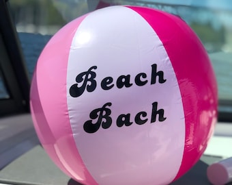 Custom Pink Pool Party Beach Balls | Bachelorette Beach Balls | Custom Birthday Party Beach Balls