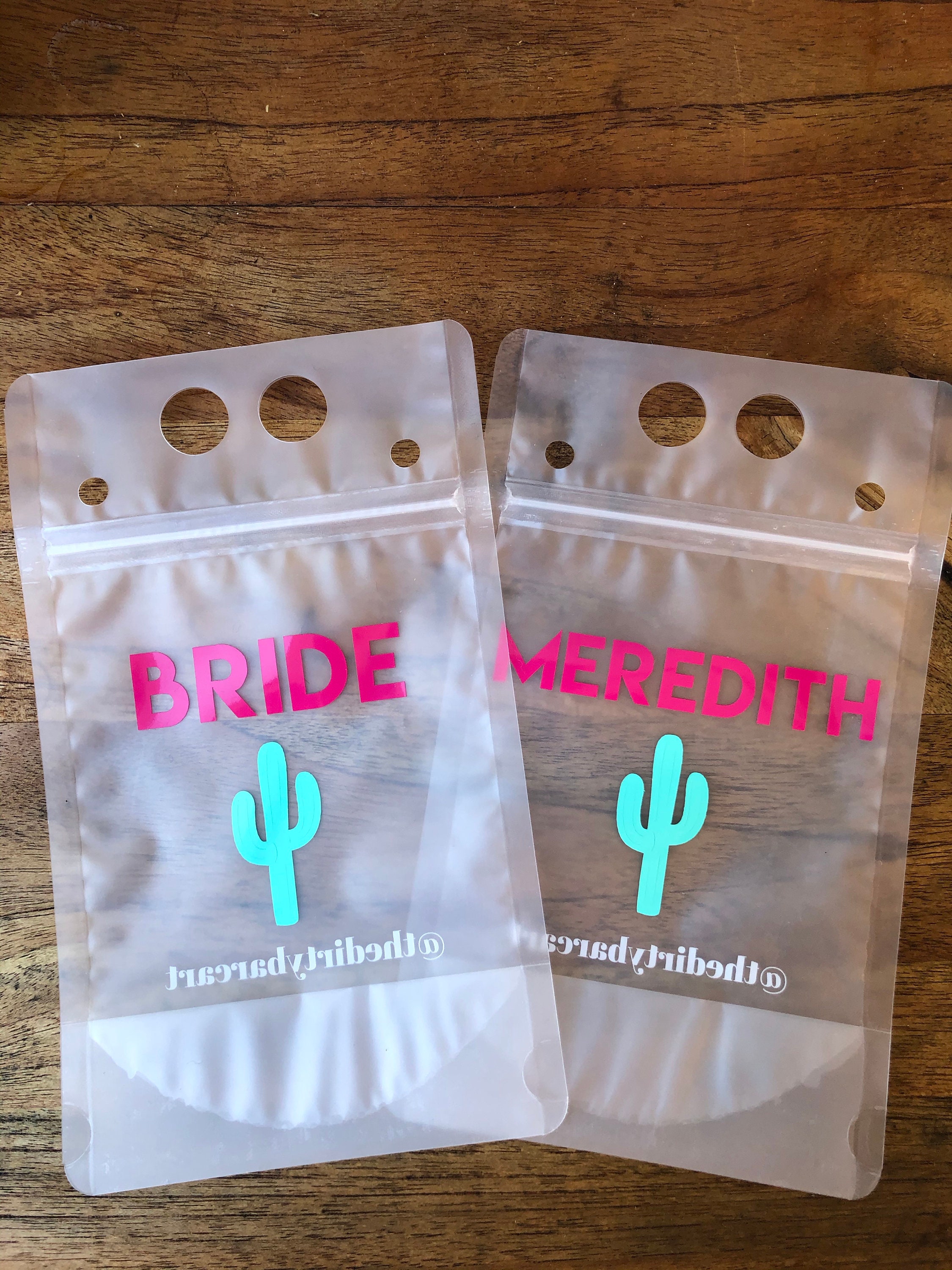 DESERT BACHELORETTE Drink Pouches Cactus Drink Pouches Drink Bags