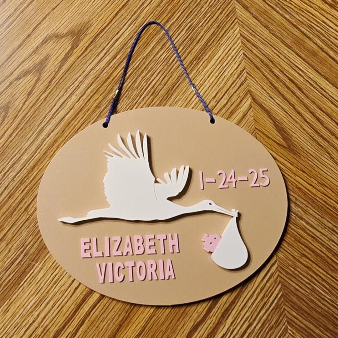Personalized Custom Baby Birth Name and Date Wall Plaque - Etsy