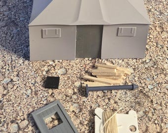 MASH Military Tent Kit 87, 72, 48 or 35 Scales & Adirondack Chairs