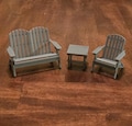Unpainted Adirondack Chairs, Loveseats and Tables 1/12 1/24 1/35 1/48 1/72 1/87 scales