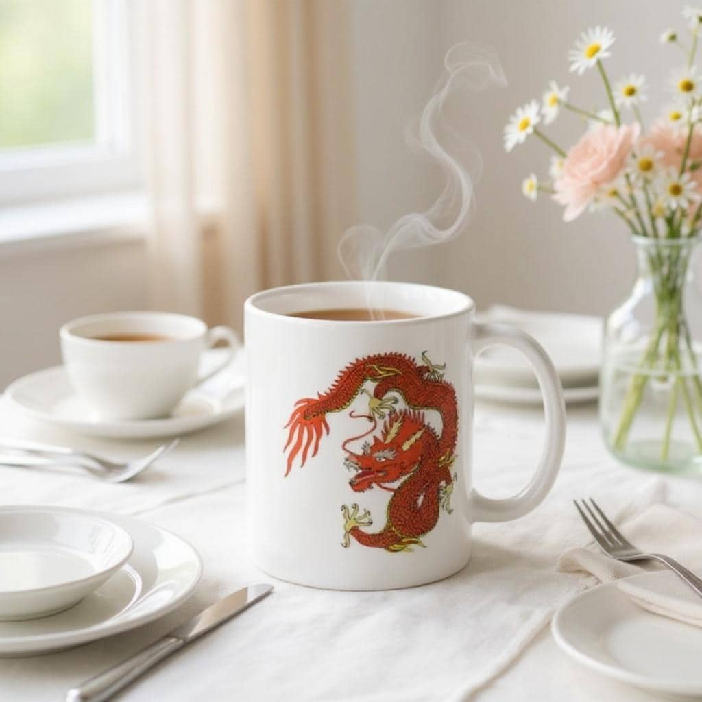 Blue Chinese Dragon Coffee Mug - Etsy