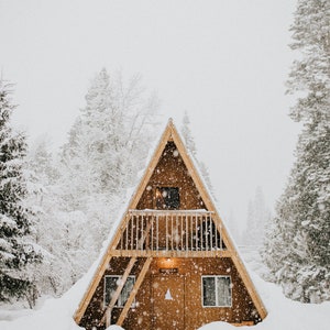 Snowy A-Frame Print