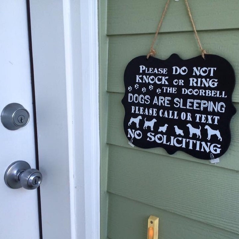 PLEASE do not knock custom door plaque Etsy
