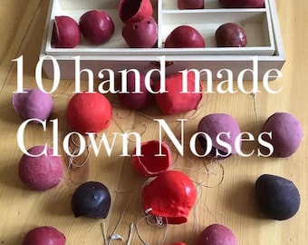 Nez de clown fait main 10 pièces Tutti Frutti Nez de clown