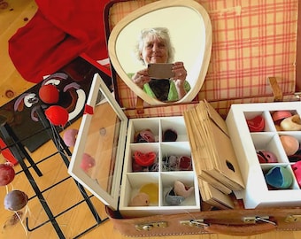 Nez de Clown 5 tutti frutti, fait main , tous différents .