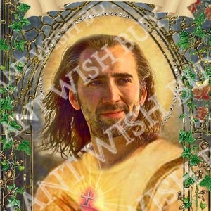 Nicolas Cage Celebrity Saint Prayer Candle