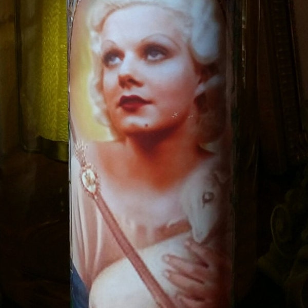 Jean Harlow - Celebrity Saint Prayer Candle - Church