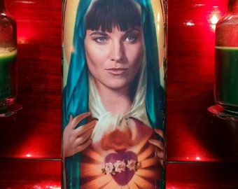 Xena Warrior Princess  - Celebrity Saint Prayer Candle