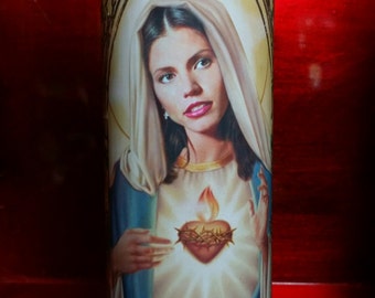 Cordelia - Charisma Carpenter - Buffy the Vampire Slayer tv -  8" Celebrity Saint prayer Candle