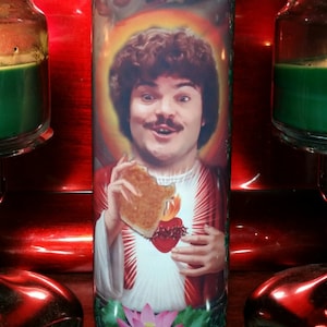 Nacho Libre Jack Black Celebrity Saint Prayer Candles