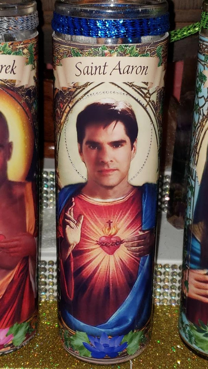 U Pick 4 Candle set of Criminal Minds CAST Celebrity Saint Prayer Candle image 4