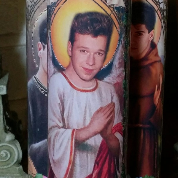 Donnie Wahlberg  Celebrity Saint Prayer Candle - New Kids on the Block NKOTB optional bling!