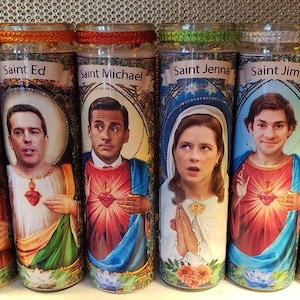 Michael, Andy, Pam, Dwight, Kevin or Jim  The OFFICE - Celebrity Saint Prayer Candle Church