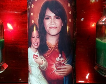 Ilana & Abbi - both on 1 candle  - Celebrity Saint Prayer Candles - Church
