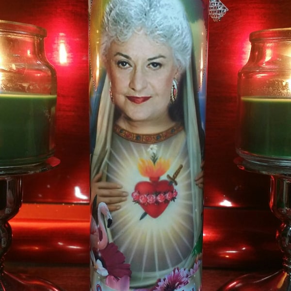 Golden Girls - Dorothy Zbornak - Bea Arthur - Celebrity Saint Prayer Candle in Tropical s