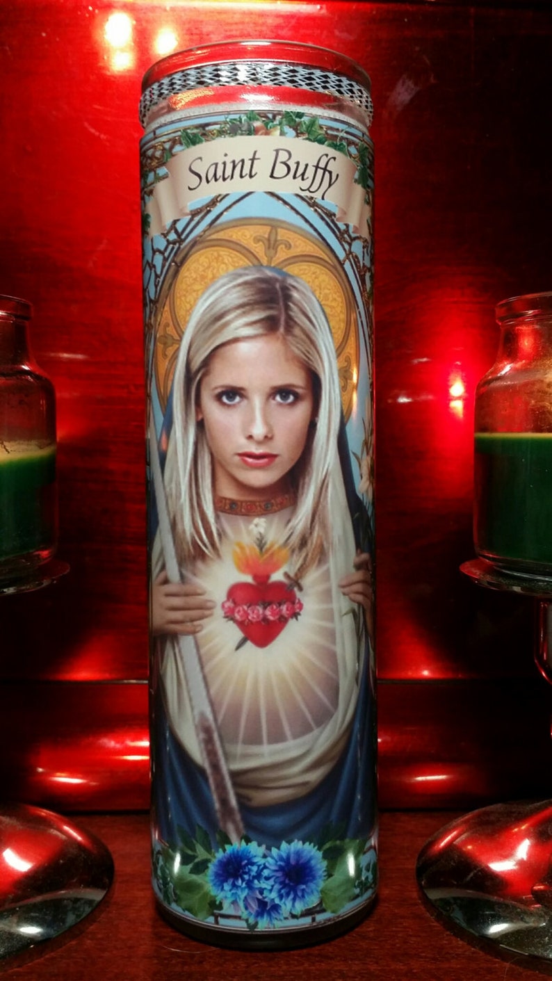 Sarah Michelle Gellar Celebrity Saint prayer Candles Buffy the Vampire Slayer Buffy