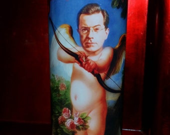 Stephen Colbert I LOVE YOU MORE  than candle -  Celebrity Saint Prayer Candle