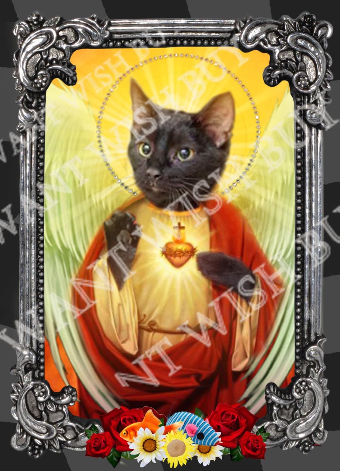 Black CAT Pet Saint Prayer Candles Feline Saints Cats Etsy