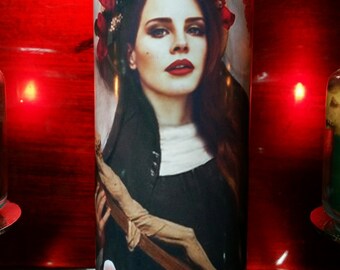 Lana Del Rey Tropical Celebrity Saint Prayer Candle