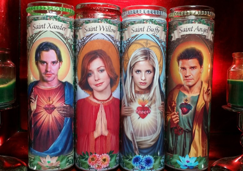Sarah Michelle Gellar Celebrity Saint prayer Candles Buffy the Vampire Slayer Buffy