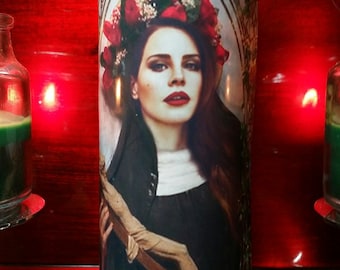 Lana Del Rey Celebrity Saint Prayer Candle