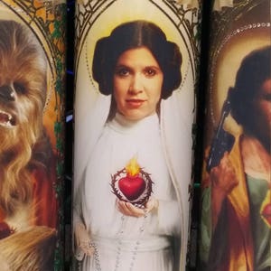 Carrie Fisher - Celebrity Saint Prayer Candle - Church