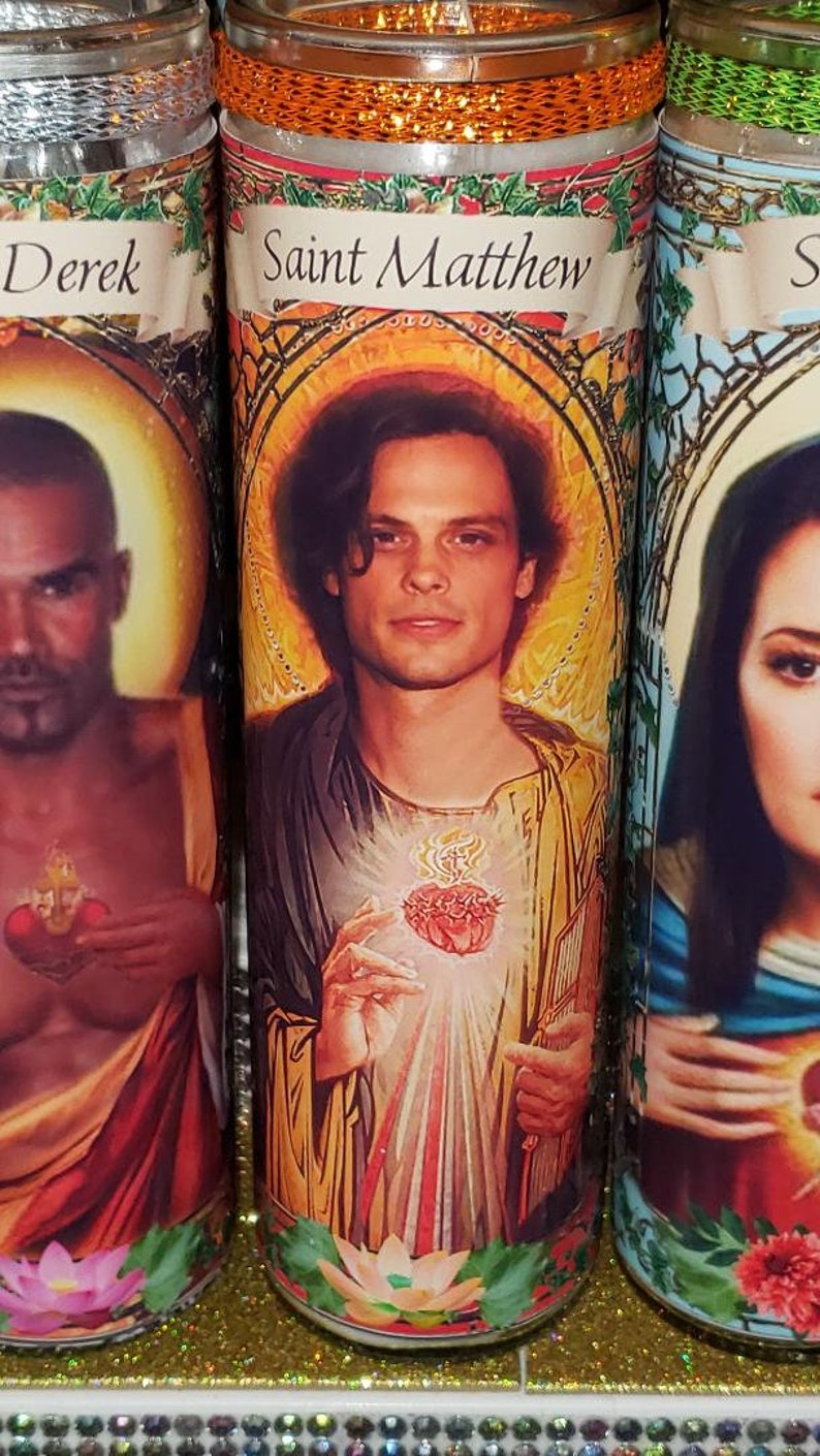 Matthew Gray Gubler Celebrity Saint Prayer Candle image 1