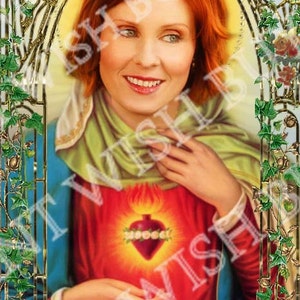 Sex in the City Miranda Cynthia Nixon Celebrity Saint Prayer Candle Church image 2