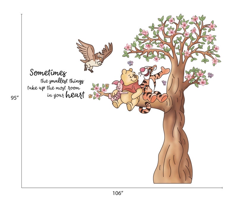 Winnie The Pooh, Winnie and Friends Wall Decal, Kids Wall Stickers image 6