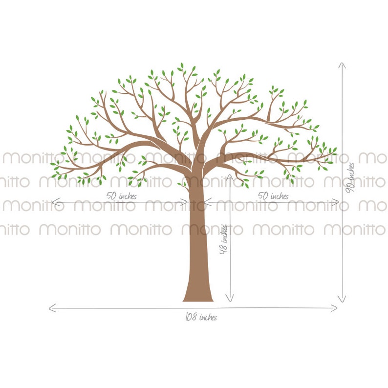 Giant Family Photo Memory Tree Wall Decal Kids room Wall Etsy