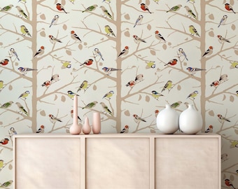 Ilumina tu espacio con hermosos diseños de papel tapiz de pájaros. Papel tapiz de pájaros caprichosos. Papel tapiz de pájaros serenos. Elegantes murales de pared de pájaros.