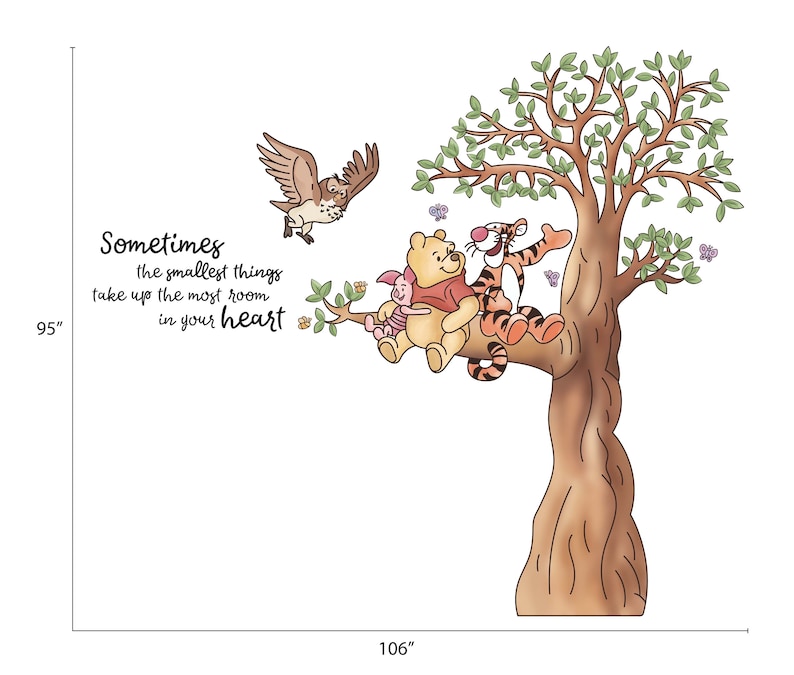 Winnie The Pooh, Winnie and Friends Wall Decal, Kids Wall Stickers image 8